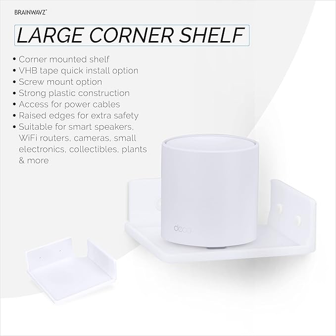 BRAINWAVZ 6.5" Corner Shelf Mount - Image 3