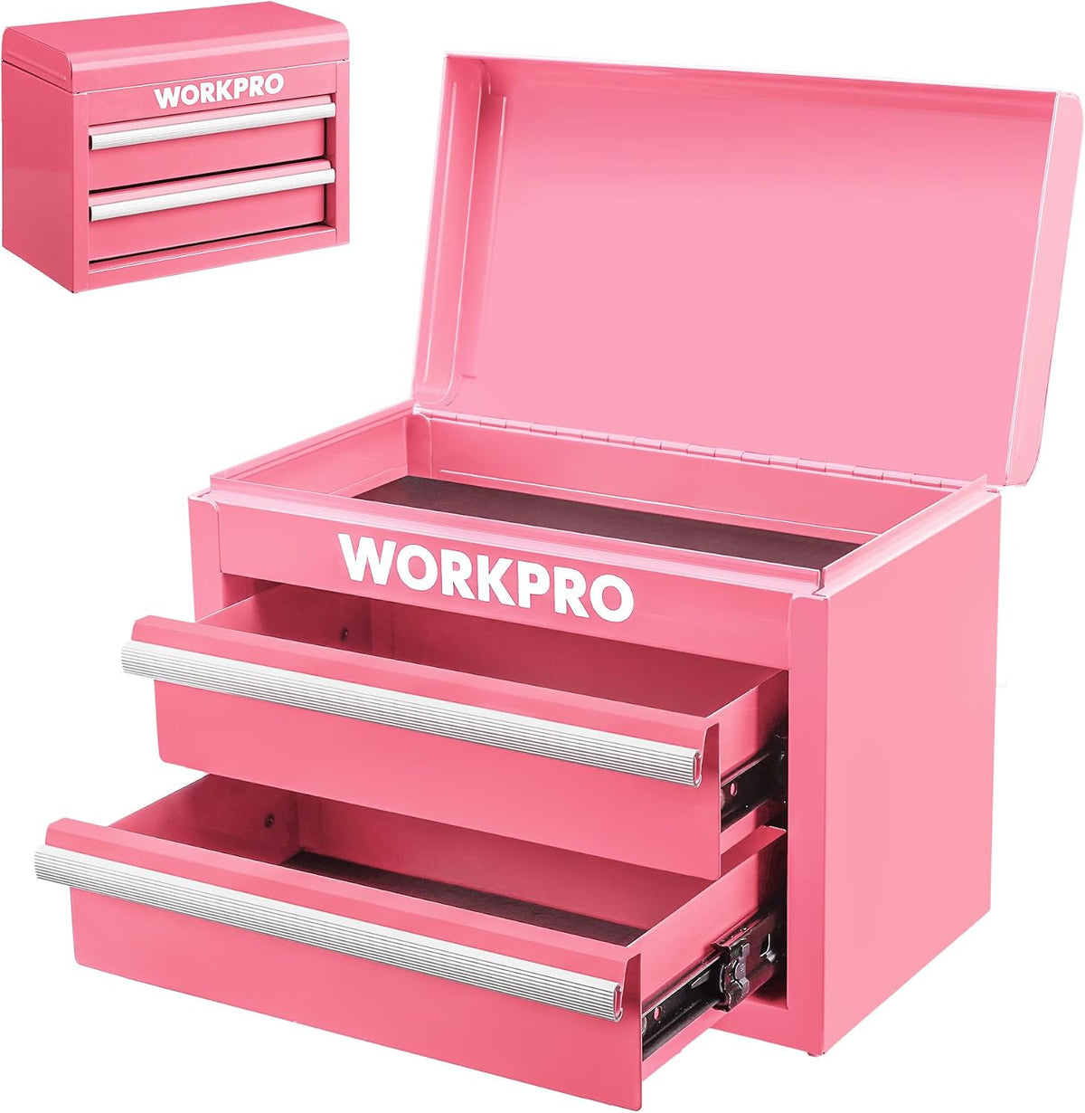 workpro metal mini tool box with 2 drawers, main product view