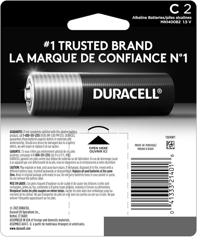 Duracell Coppertop C Batteries, C Battery - Image 2
