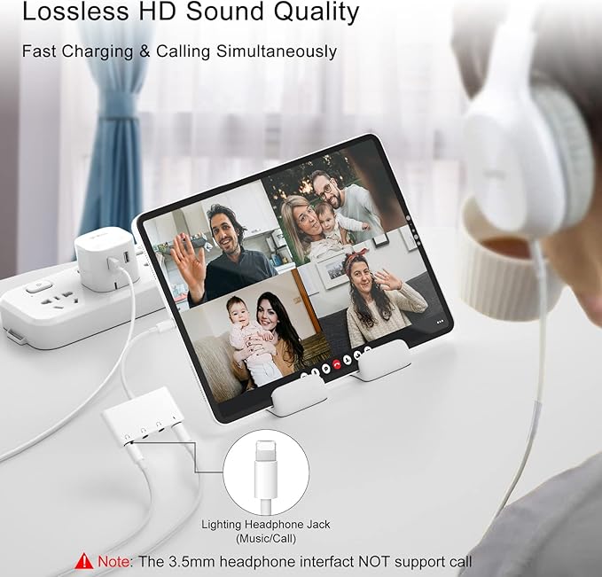 Unitrox 4 in 1 Headphone Splitter, iPhone Headphone Adapter + Dual 3.5mm - Image 4