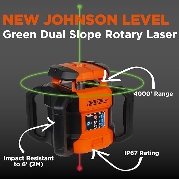 Johnson Level & Tool JRT300-GNHV-K Self-Leveling Dual Slope Rotary Laser Kit - Image 3