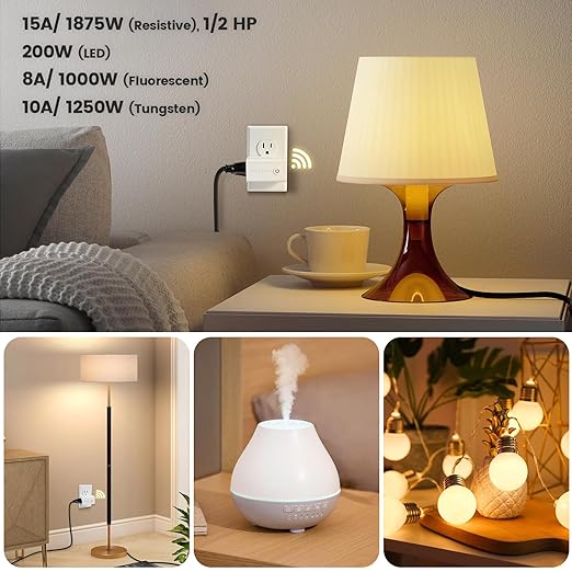 SURAIELEC 3 Way Wireless Light Switch, Remote Control Outlet, Decorator Rocker - Image 6