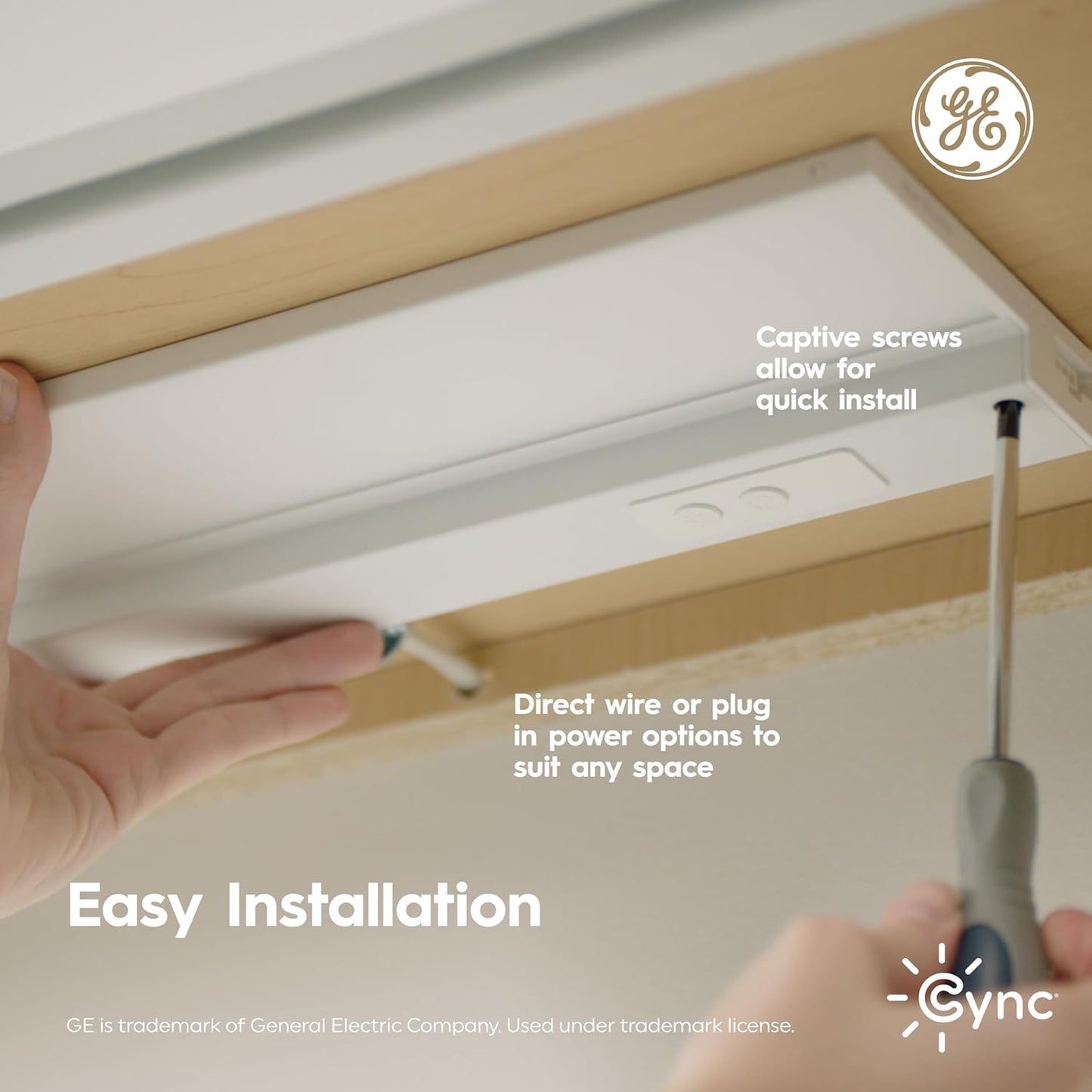 GE Cync Reveal HD+ Smart Undercabinet Light Fixture, Color Changing Undercab Light, Smart Wi-Fi Kitchen Light, Works with Alexa and Google Home, 18-in Bar, 93131251