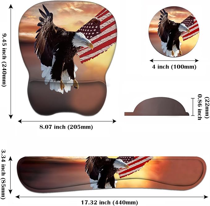 Ergonomic Mouse Pad Wrist Support and Keyboard Wrist Rest Set - Image 2