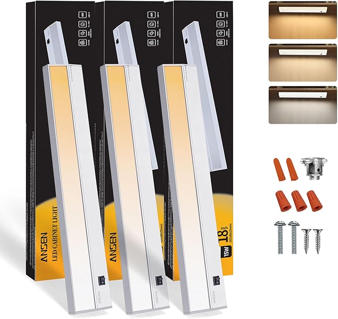 Ansen 3Packs of Under Cabinet Lights by ANSEN