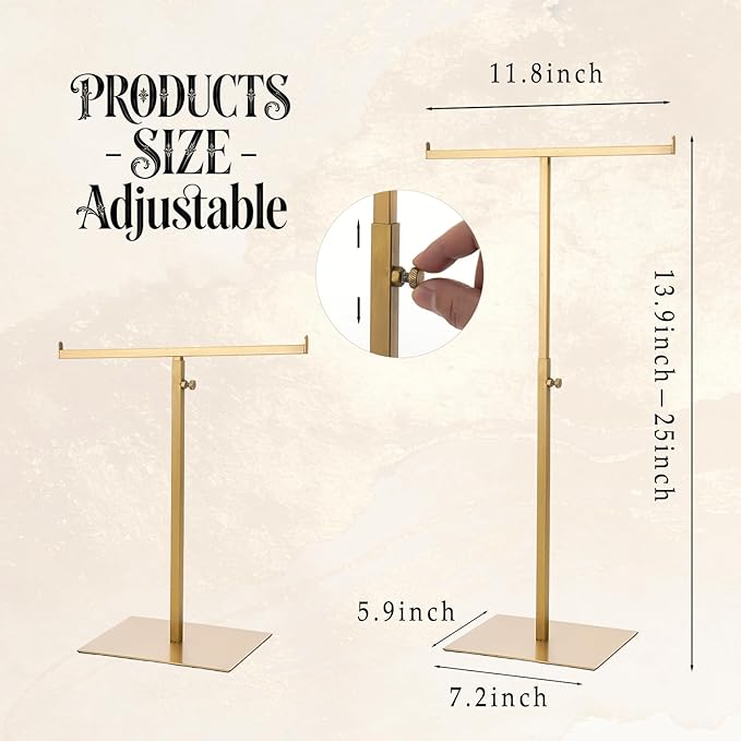 MCKECHSION Display Stand Stainless Steel Jewelry Towers Bag Stand Tabletop - Image 5