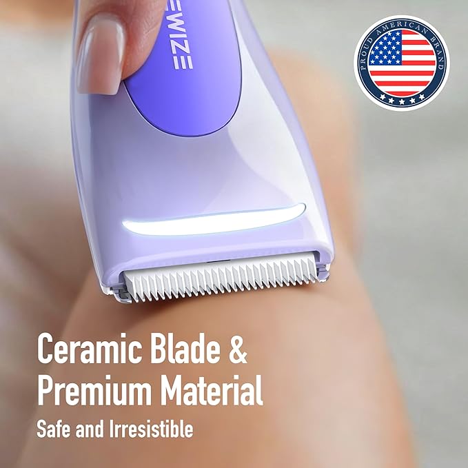 BAREWIZE Bikini Trimmer for Women, Electric Shaver for Women | LED Light - Image 5
