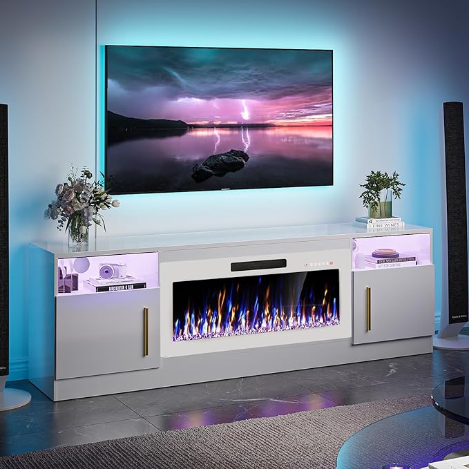 VITESSE TV Stand Fireplace by Vitesse