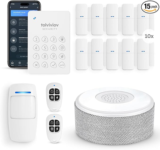 tolviviov Alarm System for Home Security, Door Alarm Systems, App Alerts by tolviviovDirect