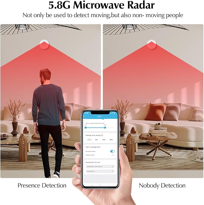 eMylo Human Presence Sensor, WiFi Wave Radar Real-time Human Motion Detection - Image 4