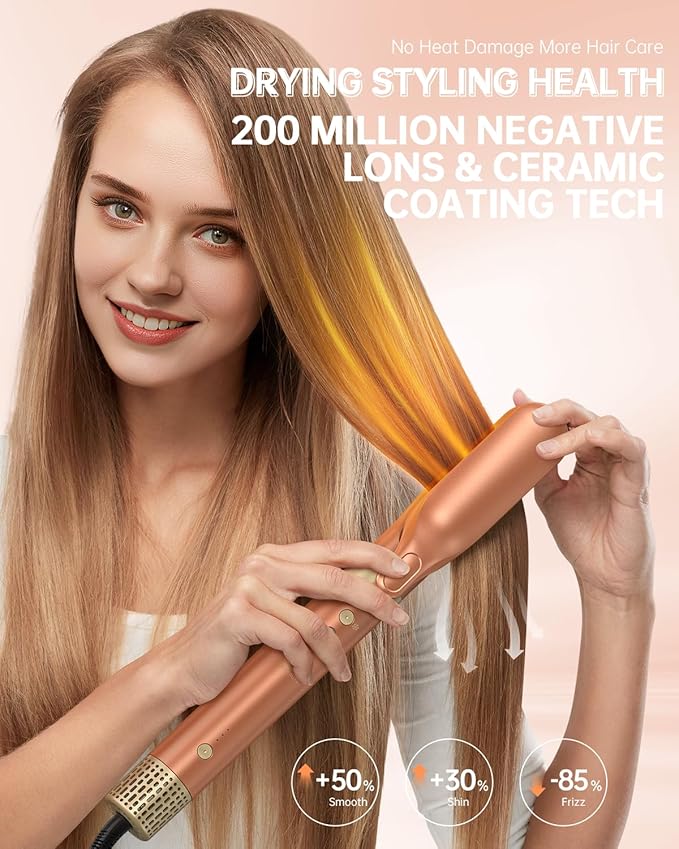 webeauty 6 in 1 Hot Air Styler, High-Speed Negative Ionic Hair Dryer - Image 4