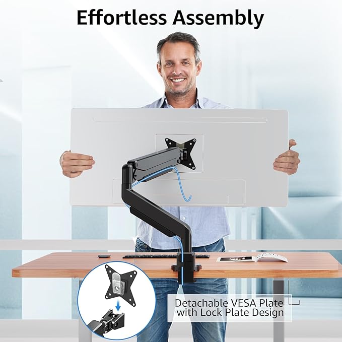 MOUNT PRO Single Monitor Mount for Max 43 Inch Ultrawide Computer Screen - Image 9