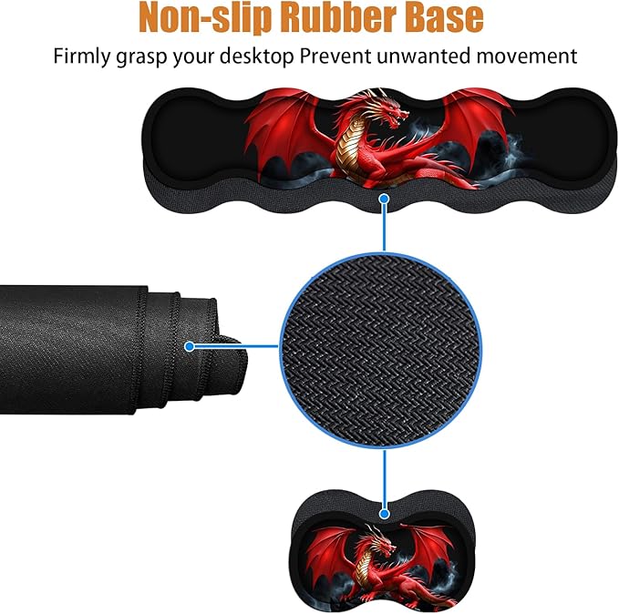 4 in 1 Ergonomic Keyboard Wrist Rest & Mouse Pad Wrist Rest Set, Large XXL - Image 4