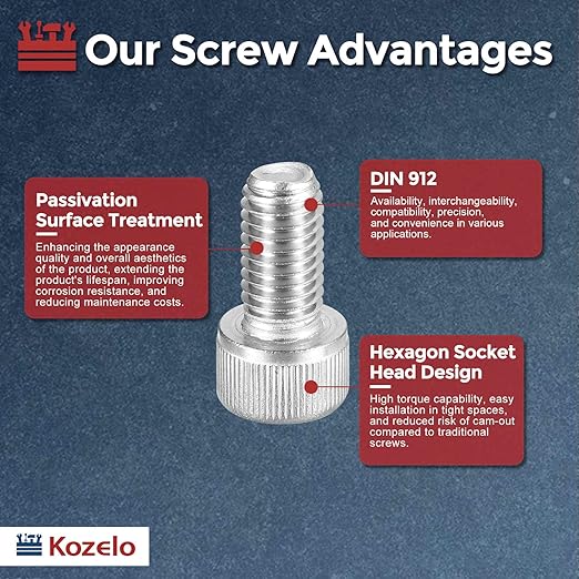 Kozelo 15pcs Socket Head Cap Screws - Image 3