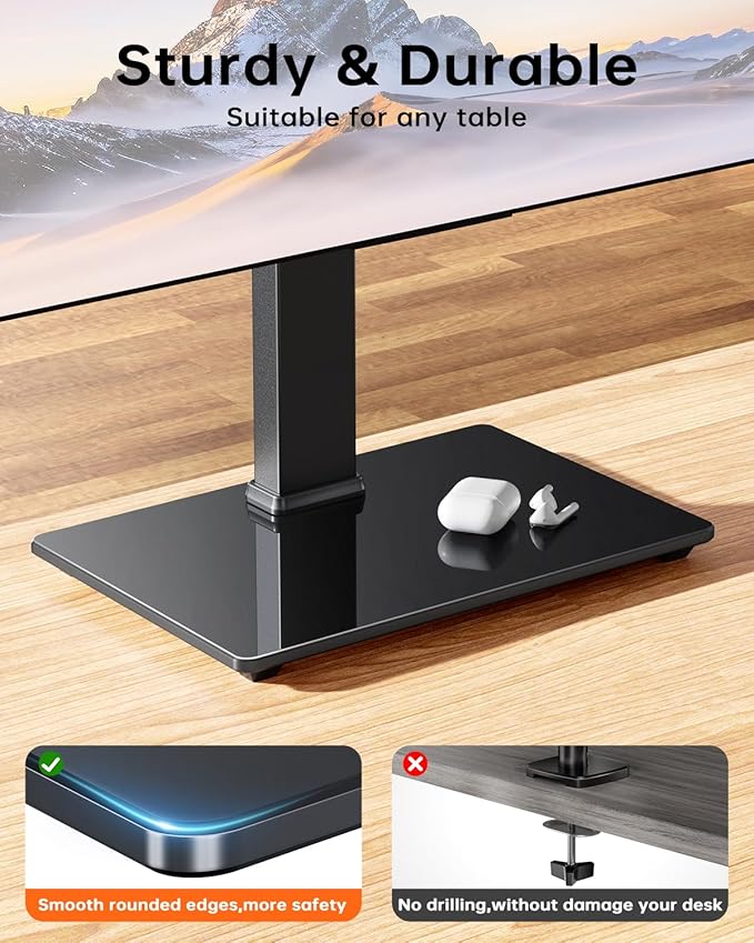 Single Monitor Stand, FreeStanding Desk Stand - Image 3