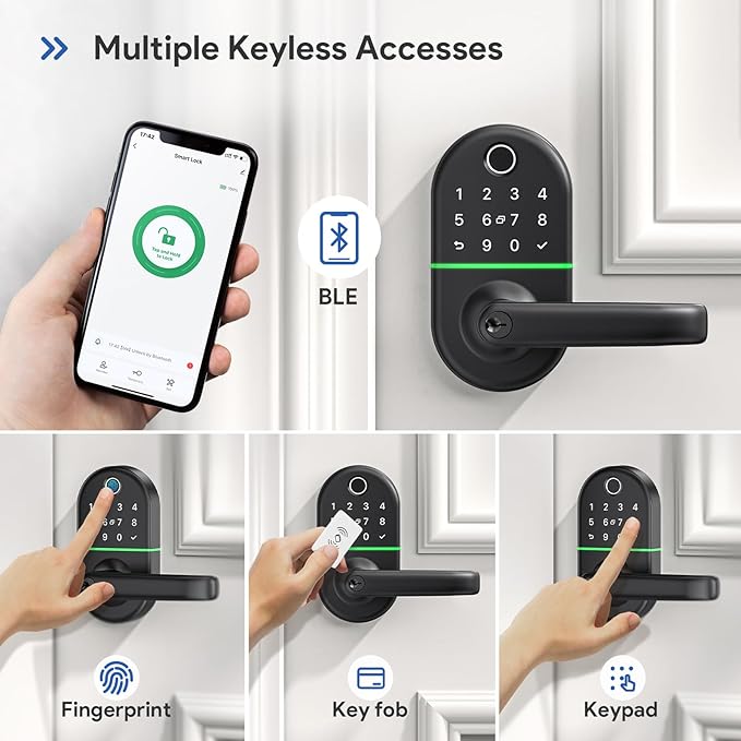 Smart Keypad Door Lock with Handle: NICE DIGI Keyless Entry Electronic Lock - Image 2