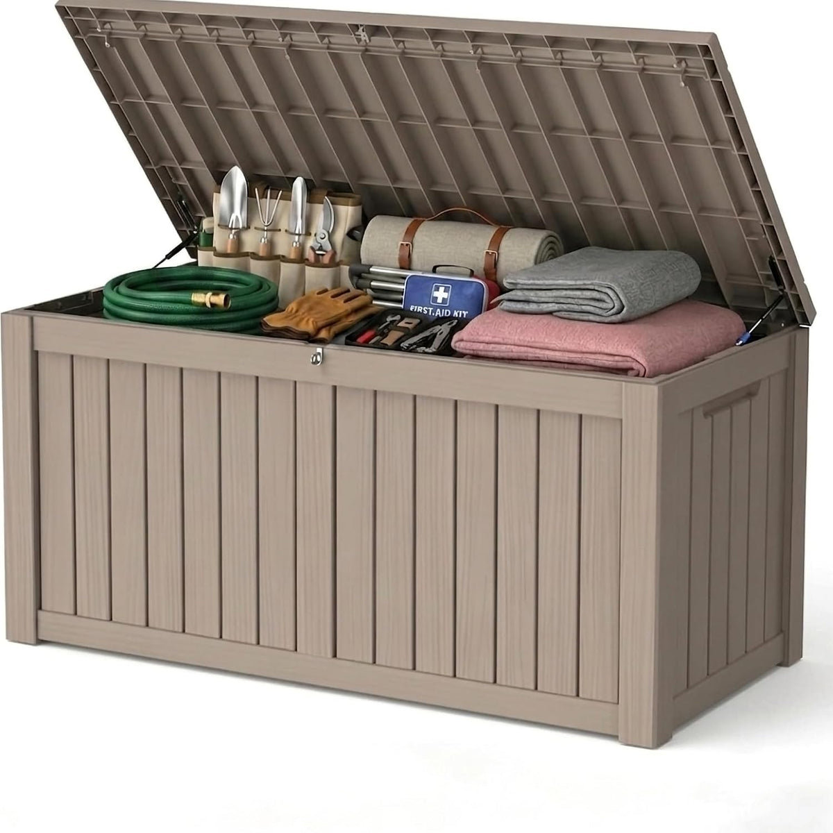 150 gallon outdoor storage box resin deck box, main product view