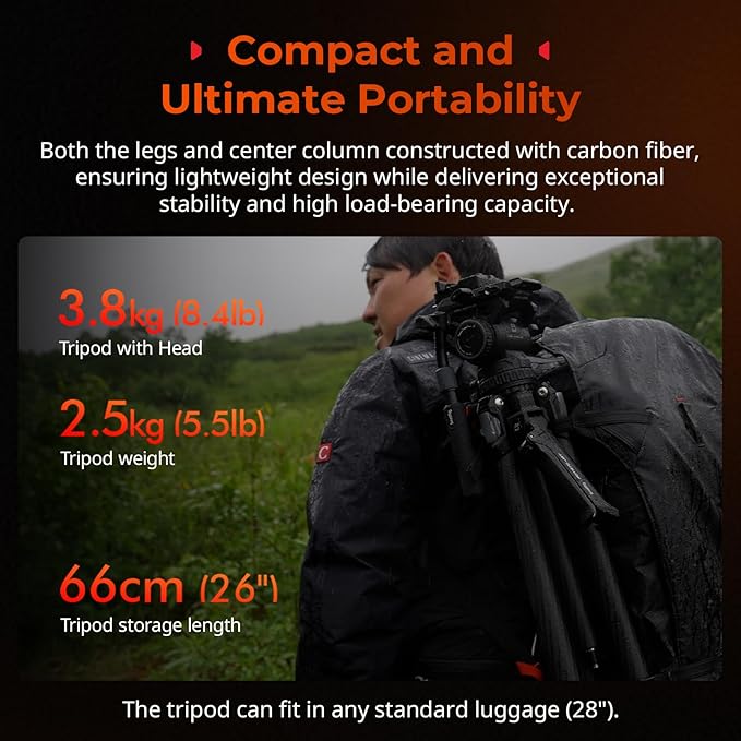 SmallRig x Potato Jet Tribex Carbon II Hydraulic Carbon Fiber Tripod, Fast - Image 7