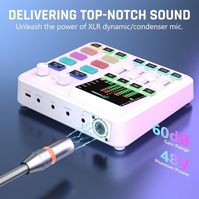 PUPGSIS qwe Gaming Audio Mixer, Audio Interface - Image 5