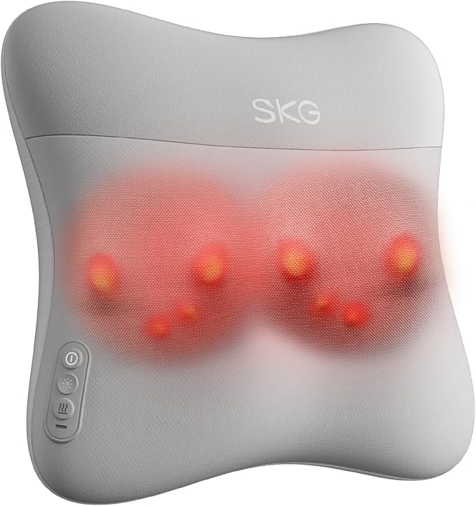 SKG Cordless Back Massager for Pain Relief Deep Tissue 4D Back and Neck Massager by SKG