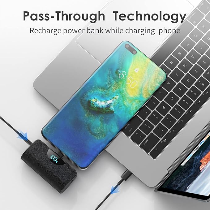 Mini Portable Charger USB C Power Bank, Upgraded 5200mAh PD Fast Charging - Image 6