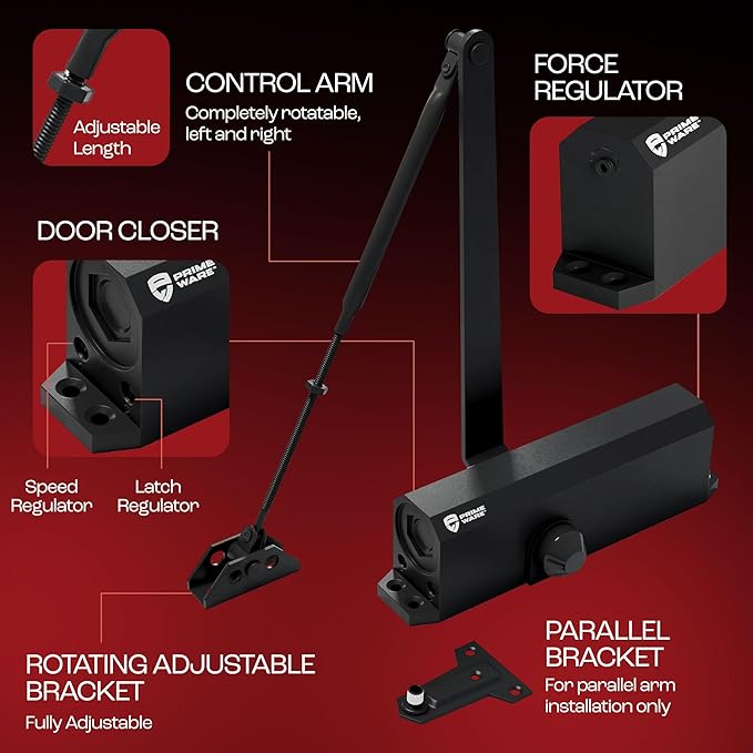 PrimeWare DC-600 Automatic Adjustable Door Closers - Image 4