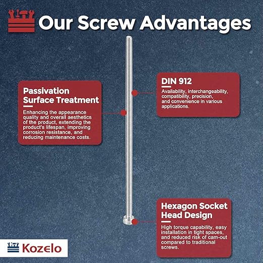 Kozelo 4pcs Socket Head Cap Screws - Image 3
