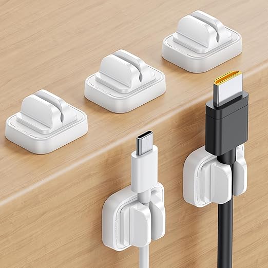 5Pack Cord Holder Clips, Desk Organizer Accessories- Lamicall Cable Holder by Lamicall