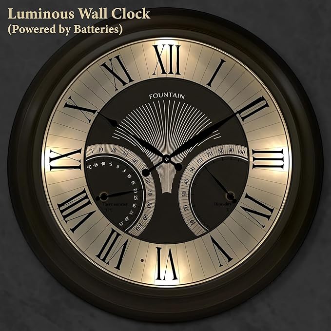 FOUNTAIN DESIGNS 24 Inch in/Outdoor Wall Clock - Image 4