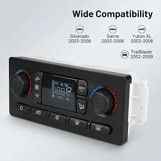 599-211XD A/C Control Switch Air Conditioning Climate Control Module, Front - Image 2