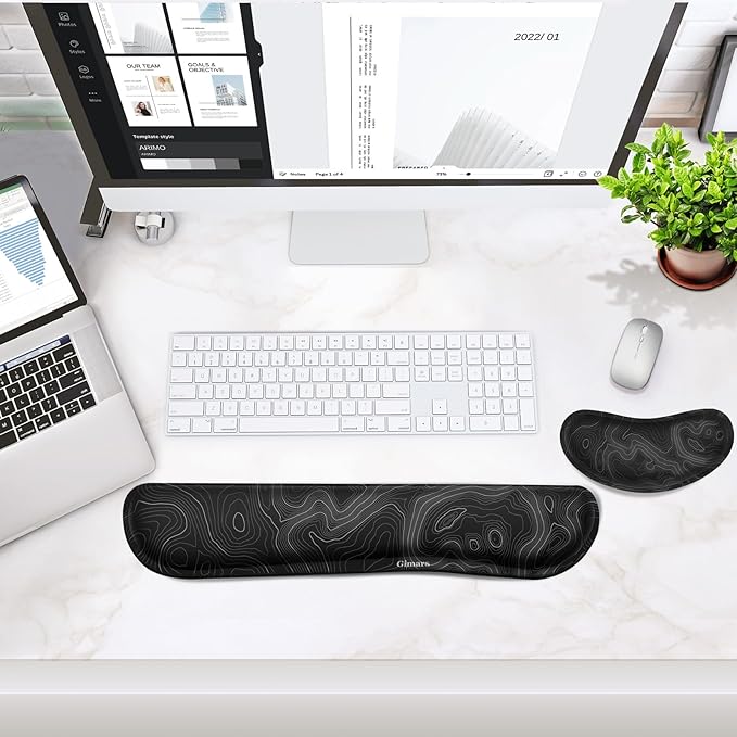 Gimars Enlarge Silky and Superfine Fabric Gel Memory Foam Keyboard Wrist Rest - Image 7
