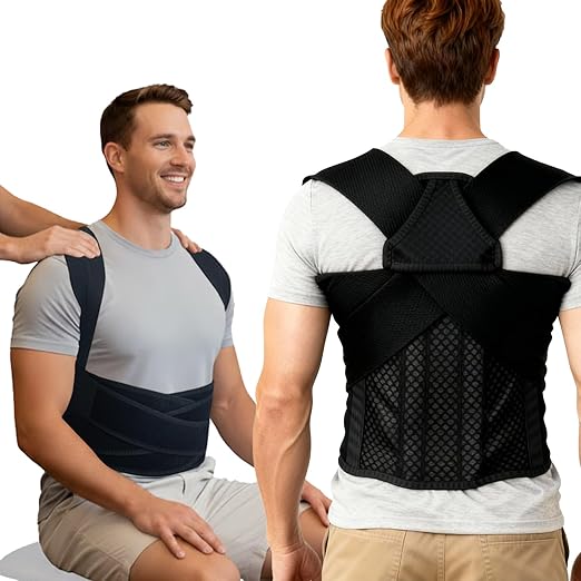 Back Posture Corrector Brace for Men & Women, Back-Anchored Shoulder Support by Unknown