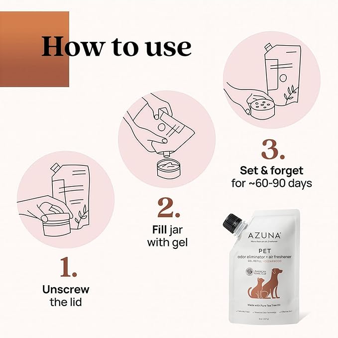 Azuna Pet Odor Eliminator for Strong Odor Gel | Plant Powered Australian Tea - Image 5