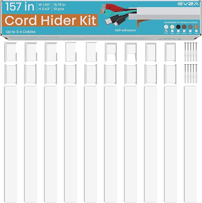Cord Hider, Wire Cover, Cord Covers Wall Mounted TV, Cable Hider, 157 in - Image 2