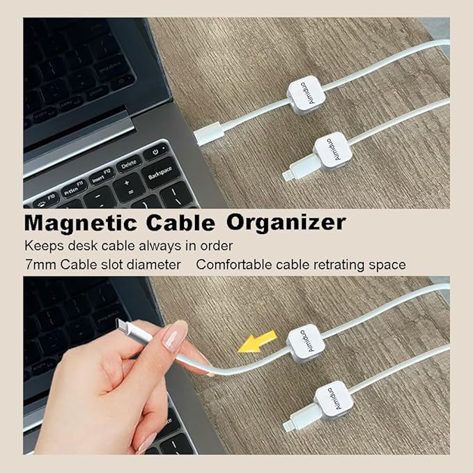 Magnetic Cable Clips Cord Organizer Holder, Adhesive Phone Cable Wire Charger - Image 7