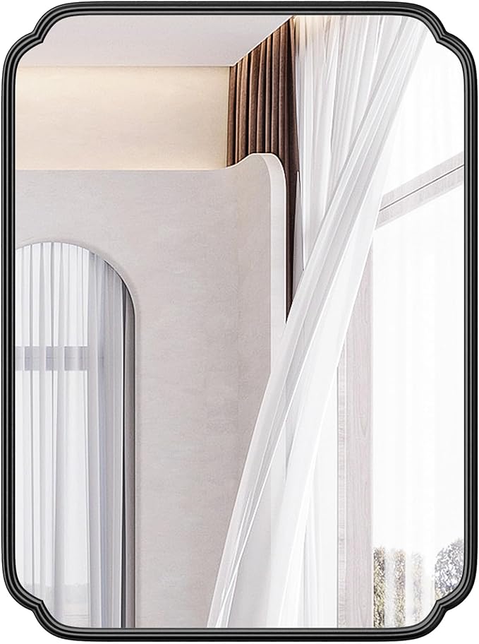 28"x36" Black Bathroom Mirror - Image 9