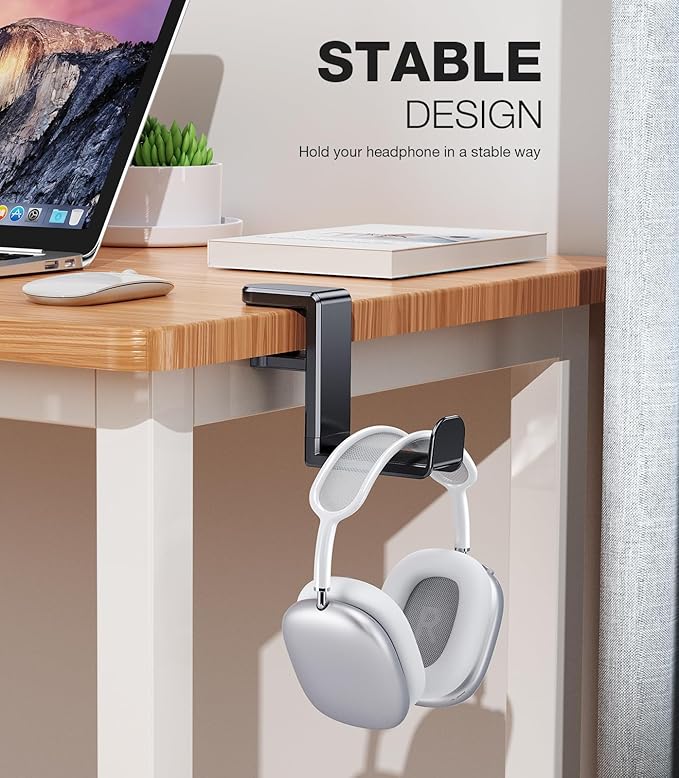 Coolpow Gaming Headphone Stand for Desk【360°Rotating】PC Headset Holder for Desk - Image 3
