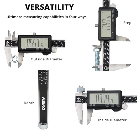 NEIKO 01401A 6-Inch Electronic Digital Caliper, Stainless Steel, Extra Large - Image 5