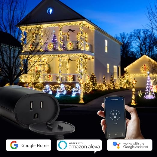 Minoston Outdoor Smart Plug, WiFi Outlet, IP65 Weatherproof, Compatible - Image 4
