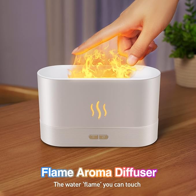 Colorful Flame Air Aroma Diffuser Humidifier, Upgraded 7 Flame Color Noiseless - Image 3