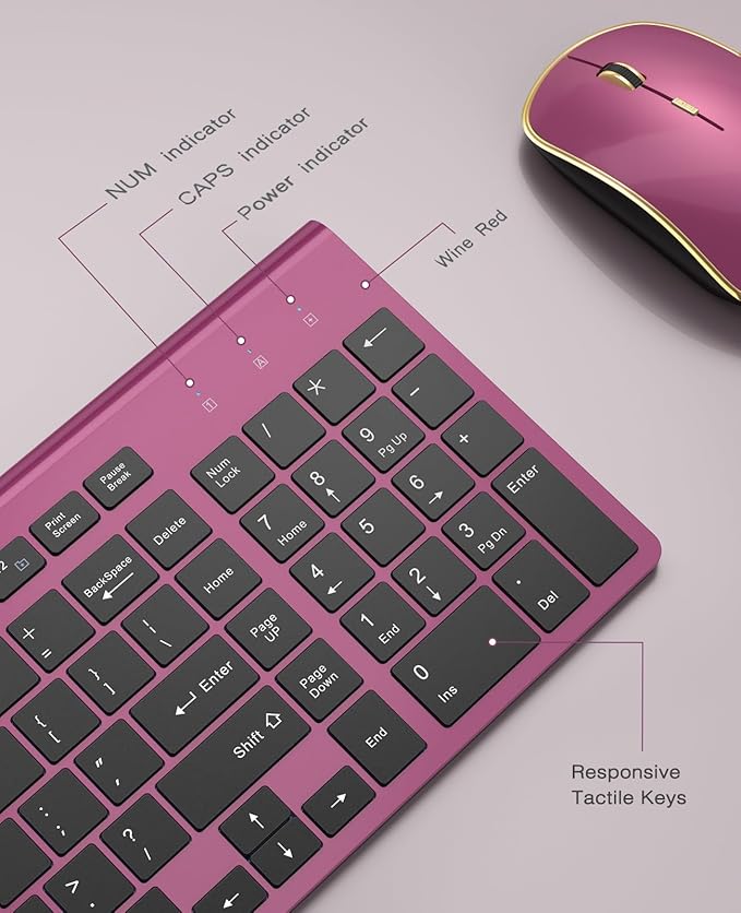 Wireless Keyboard Mouse Combo, J JOYACCESS 2.4G Compact and Ultra Slim Wireless - Image 5
