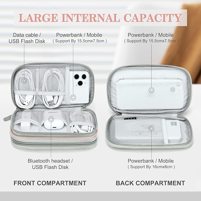 FYY Electronic Organizer, Travel Cable Organizer Bag Pouch Electronic - Image 3