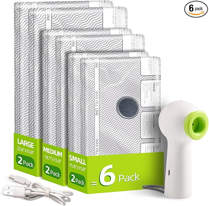VACKFOX Travel Vacuum Storage Bags by VACKFOXVacuumStorageBags