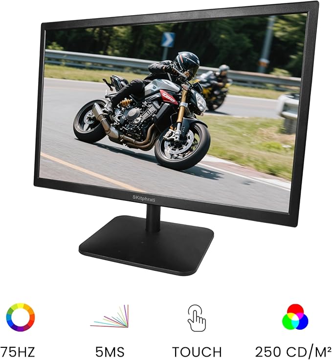 SKitphrati 21.5 Inch Touchscreen Monitor FHD 1920x1080p IPS Screen, VESA Support - Image 4