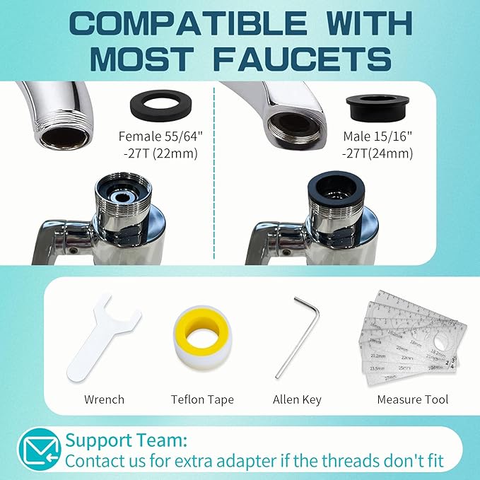 CECEFIN 1440ºSink-Water-Filter Faucet-Extender 3.0 Telescopic - Image 6