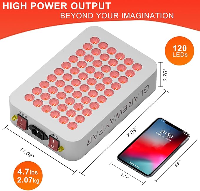 LED Red Light Therapy for Body Infrared Red Light Therapy Red Light Panel Red - Image 6