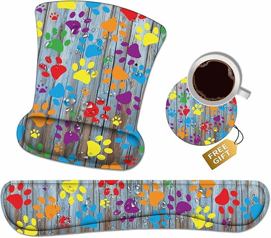 Ergonomic Mouse Pad Wrist Support and Keyboard Wrist Rest Set by Unknown