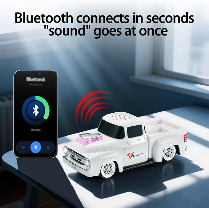 WSTER WS-538 Retro Pickup Truck Bluetooth Replica Speaker – Portable Wireless - Image 3
