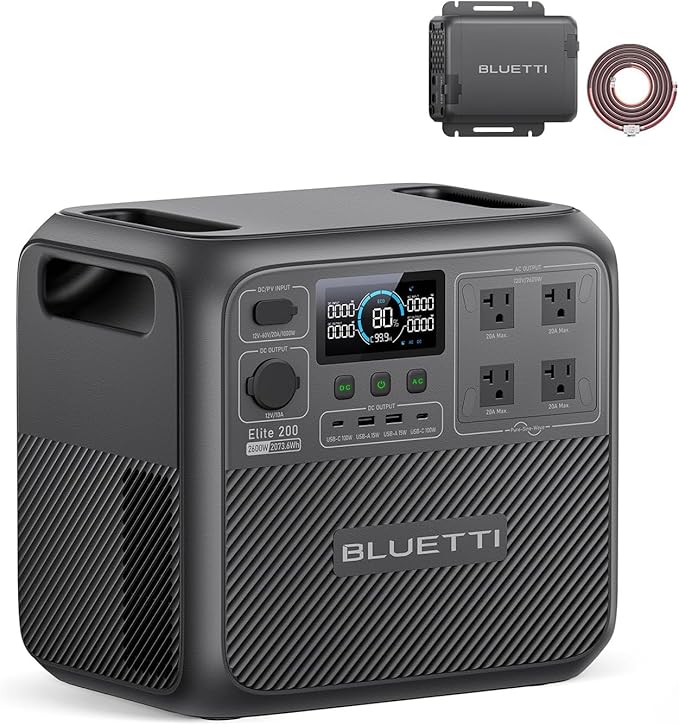 BLUETTI Elite 200 V2 Portable Power Station & Charger 1, 2073.6Wh LFP Backup by BLUETTI