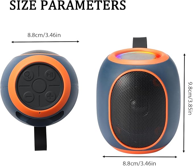 Portable Bluetooth Speaker – 8W HD audio quality, TWS stereo pairing, LED light - Image 8